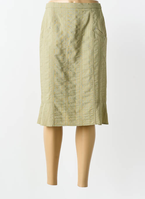 Jupe mi-longue vert GUY DUBOUIS femme