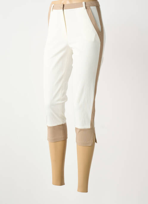 Pantacourt stretch taille normale blanc MERI & ESCA femme