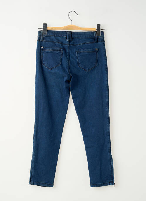 Pantacourt stretch taille normale bleu MORGAN femme