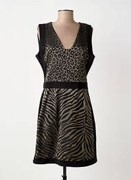 Robe mi-longue sans manche sans manche noir GUY DUBOUIS femme
