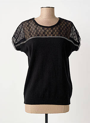 Top stretch manches courtes noir GUY DUBOUIS femme
