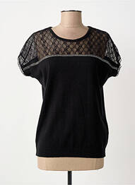 Top stretch manches courtes noir GUY DUBOUIS femme
