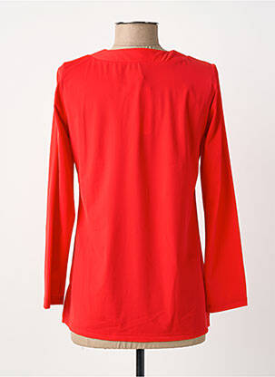 Top tissage jersey manches longues rouge GREGORY PAT femme