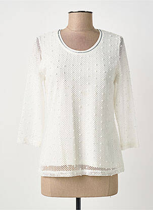 Top stretch manches longues beige GREGORY PAT femme