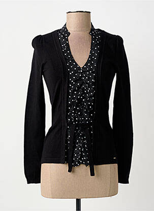 Top stretch manches longues noir MORGAN femme