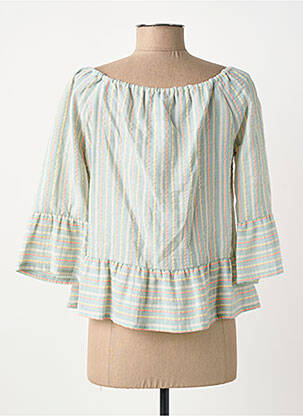 Top coupe cintrée manches longues bleu MERI & ESCA femme