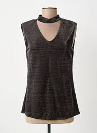 Top stretch sans manche noir MORGAN femme