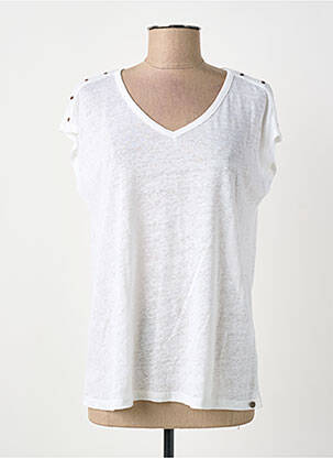 Top stretch manches courtes blanc MADO ET LES AUTRES femme