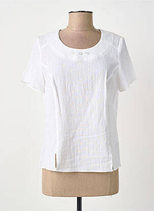 Top manches courtes manches courtes blanc GUY DUBOUIS femme