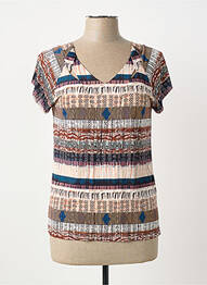 Top tissage jersey manches courtes beige MERI & ESCA femme