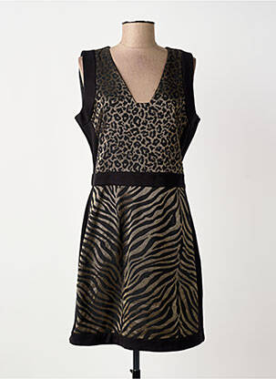 Robe mi-longue sans manche sans manche noir GUY DUBOUIS femme