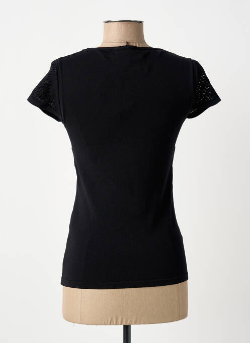 Top stretch manches courtes noir MORGAN femme