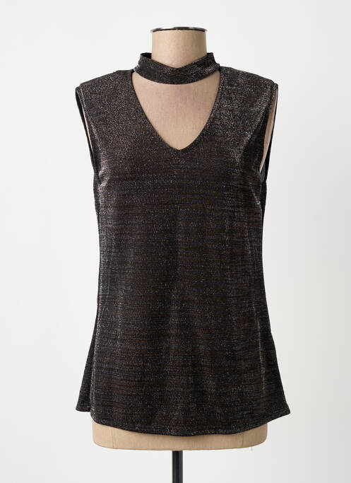 Top stretch sans manche noir MORGAN femme