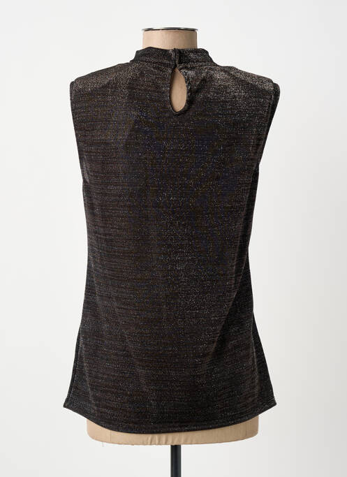 Top stretch sans manche noir MORGAN femme
