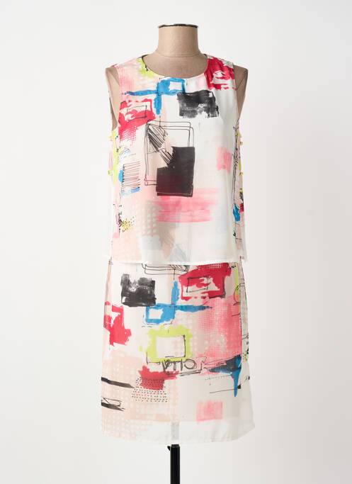 Robe mi-longue beige GUY DUBOUIS femme