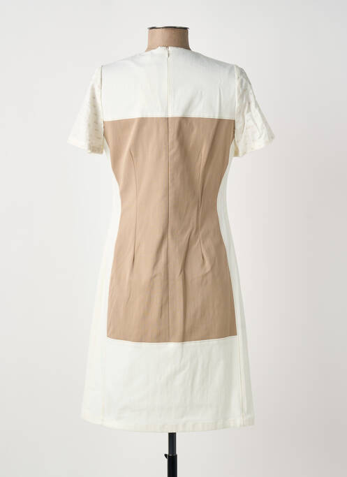 Robe mi-longue manches courtes manches courtes beige MERI & ESCA femme