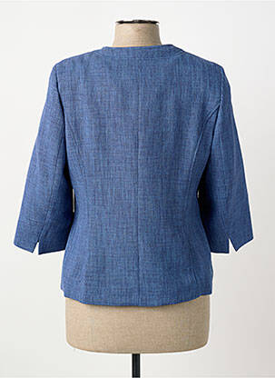 Veste casual col rond bleu GUY DUBOUIS femme