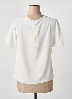 Top tissage crêpe manches courtes beige FRANCE RIVOIRE femme