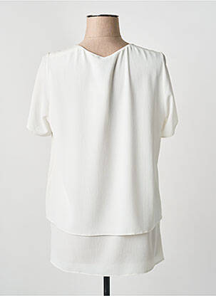 Top coupe fluide manches courtes beige GUY DUBOUIS femme