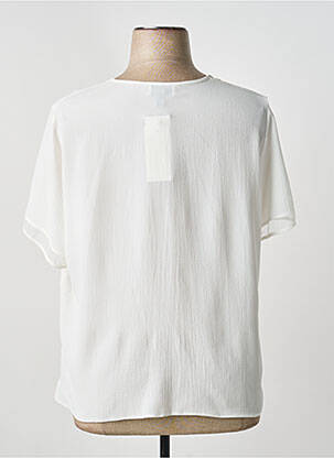 Top tissage crêpe manches courtes beige IMPULSION femme