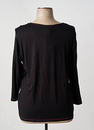 T-shirt manches 3/4 manches 3/4 noir GUY DUBOUIS femme