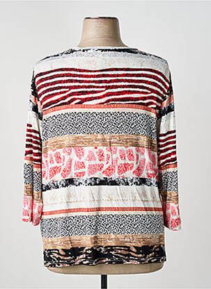 T-shirt manches 3/4 manches 3/4 rouge GUY DUBOUIS femme