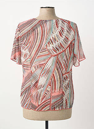 Top coupe fluide manches courtes orange GUY DUBOUIS femme