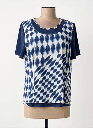 Top stretch manches courtes bleu IMPULSION femme