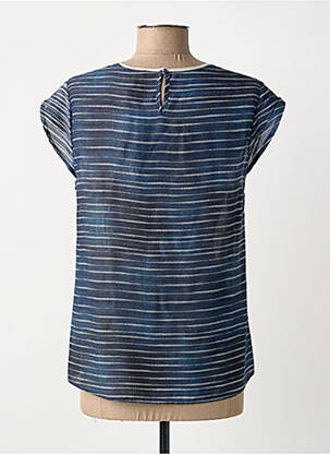 Top imprimé fantaisie manches courtes bleu FRANCE RIVOIRE femme