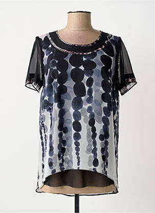 Top manches courtes manches courtes noir FRANCE RIVOIRE femme