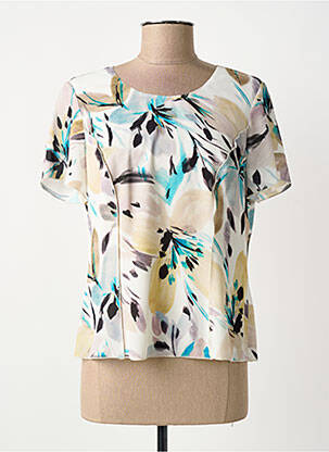 Top tissage crêpe manches courtes beige GUY DUBOUIS femme