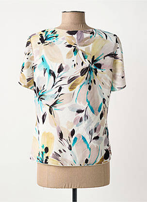 Top tissage crêpe manches courtes beige GUY DUBOUIS femme