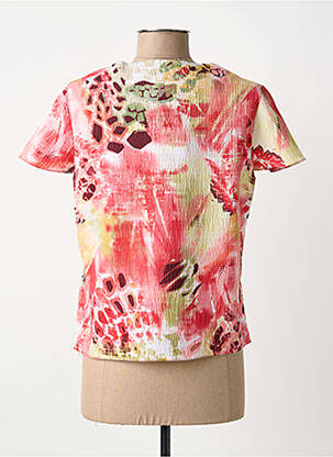 Top tissage crêpe manches courtes rose FRANCE RIVOIRE femme