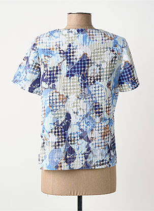 Top coupe cintrée manches longues bleu FRANCE RIVOIRE femme