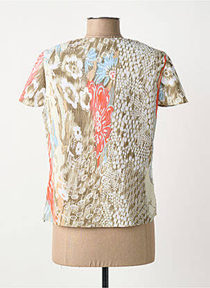 Top tissage crêpe manches courtes gris FRANCE RIVOIRE femme