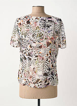 Top col carré manches courtes noir LISA CHESNAY femme