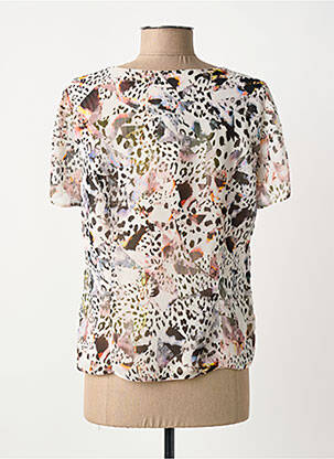 Top col carré manches courtes noir FRANCE RIVOIRE femme