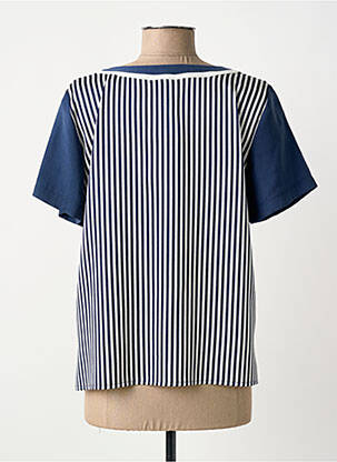 Top stretch manches courtes bleu GUY DUBOUIS femme