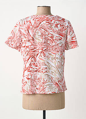 Top tissage crêpe manches courtes rouge FRANCE RIVOIRE femme