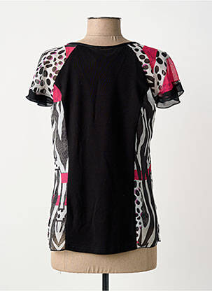 Top tissage crêpe manches courtes noir GUY DUBOUIS femme