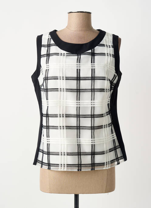 Top coupe cintrée sans manche blanc MERI & ESCA femme