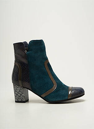 Bottines/boots nubuck talon de 7 à 9cm bleu DORKING femme