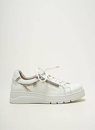 Baskets fermeture zip et lacets talon plat jusqu'à 3cm blanc FLUCHOS femme