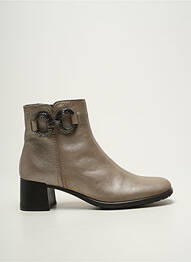 Bottines/boots tissage satiné talon de 4 à 6cm beige DORKING femme