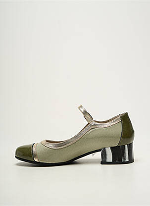 Ballerines matière lisse talon plat jusqu'à 3cm vert FLUCHOS femme