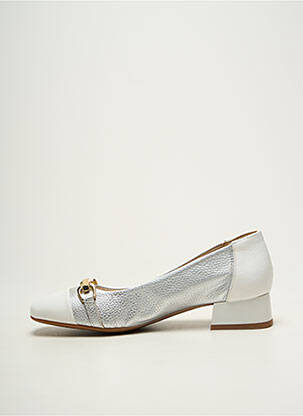 Ballerines talon bas talon plat jusqu'à 3cm argent DORKING femme