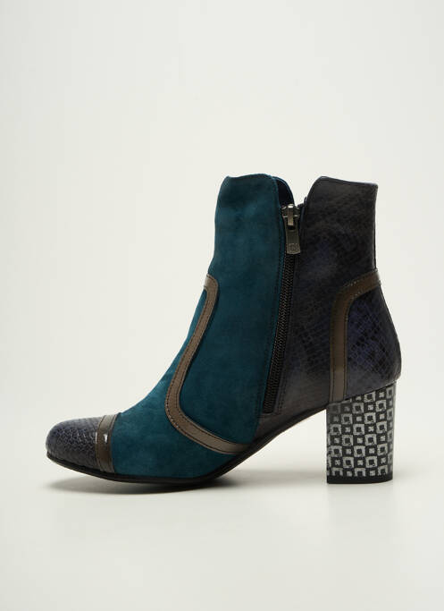 Bottines/boots nubuck talon de 7 à 9cm bleu DORKING femme