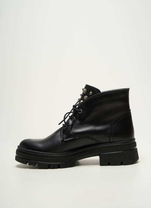 Bottines/boots tissage satiné talon de 4 à 6cm noir FLUCHOS femme