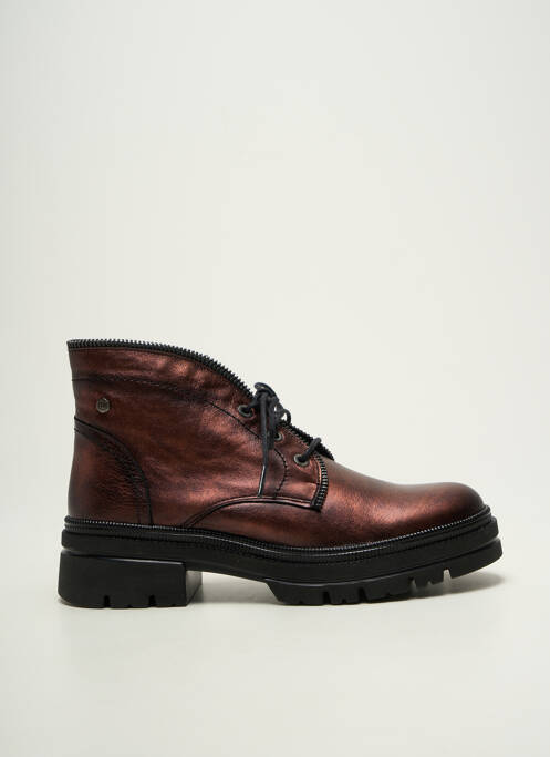 Bottines/boots fermeture zip et lacets talon de 4 à 6cm violet DORKING femme