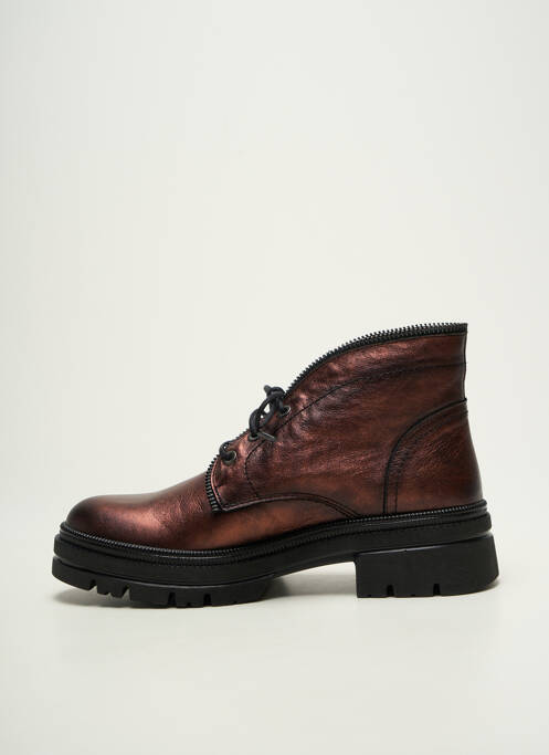 Bottines/boots fermeture zip et lacets talon de 4 à 6cm violet DORKING femme